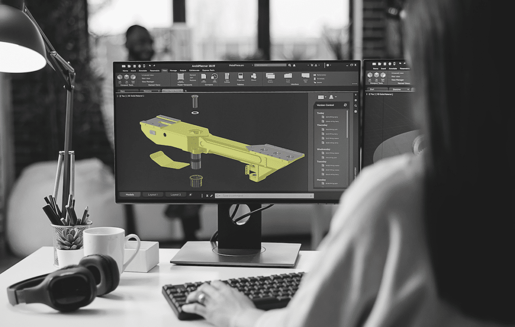 MASPRO engineer using CAD software to design and re-engineer a mining component for improved reliability